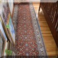 DR06. Handmade in Pakistan runner rug. Measures approx. 2'7" x 13'4" 